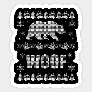 Gay Bear Woof Merry Christmas Sticker